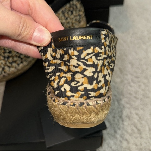 Saint Laurent Animal Print Espadrilles NIB Size 38.5 - Picture 2 of 3